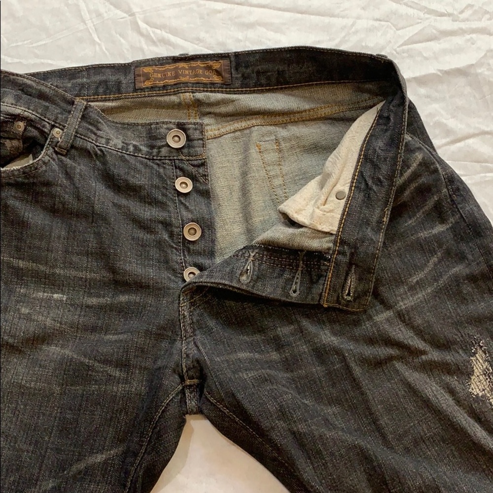 GOA (Japanese) Jeans: Distressed Black 30x31